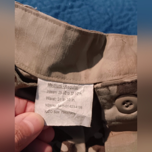 OCP Combat Trousers ACU Unisex Sz Medium Regular Camo Ripstop Pants - Picture 10 of 13